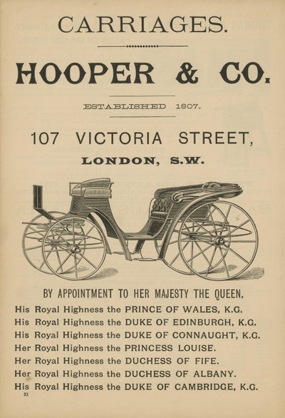 Annonse for Hooper & Co-vogner av English School