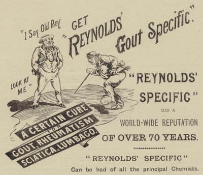 Annonse for Reynolds' Specific (gravering) av English School
