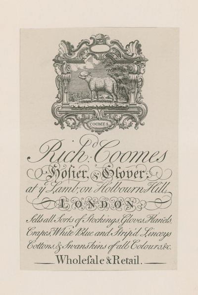 Annonse for Richard Coomes av English School