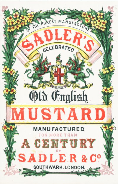 Annonse for Sadlers Old English Mustard av English School