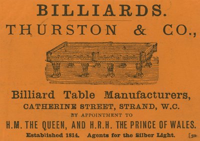 Annonse for Thurston & Co av English School