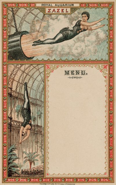Annonse for Zazel the Human Cannonball av English School