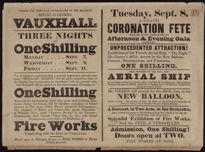 Werbung für die Royal Gardens von English School