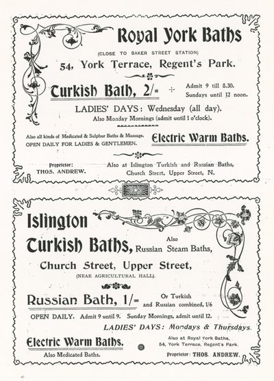 Annonse for Royal York Baths av English School