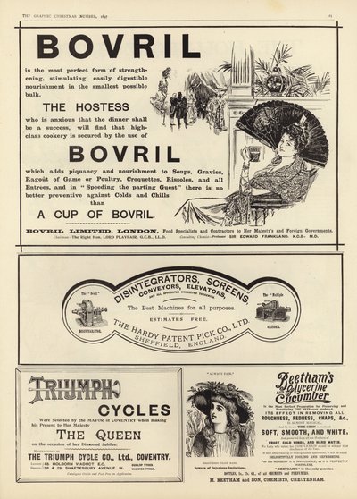Reklame spredte seg fra The Graphic Christmas Number 1897 av English School