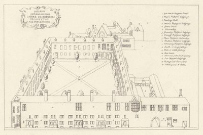 Luftfoto av Gresham College i City of London av English School