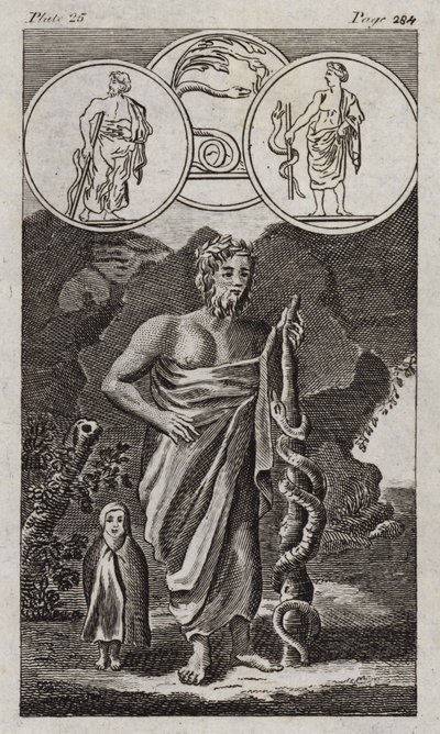 Aesculapius (gravering) av English School