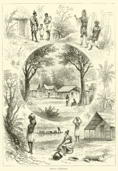 Afrika, Kaffraria (gravering) av English School