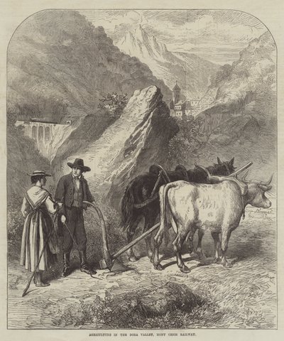 Landbruk i Dora-dalen, Mont Cenis Railway (gravering) av English School