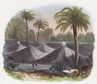 Air Volcanoes (farget gravering) av English School