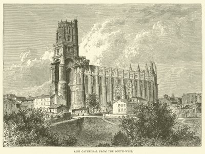 Albi-katedralen fra sørvest (gravering) av English School