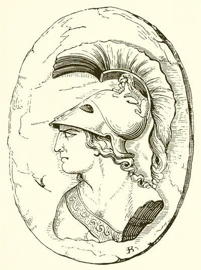 Alkibiades, fra en gammel skulptur (gravering) av English School