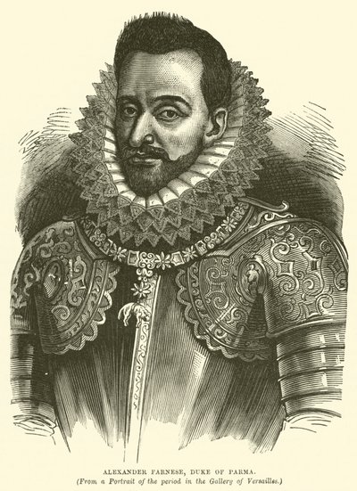 Alexander Farnese, hertug av Parma (gravering) av English School