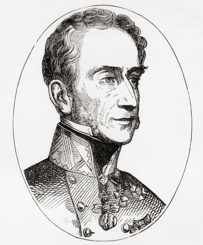 Alfred Candidus Ferdinand, prins av Windisch-Gratz, feltmarskalk i den østerrikske hæren, fra Ward og Locks Illustrated History of the World, utgitt ca. 1882 av English School