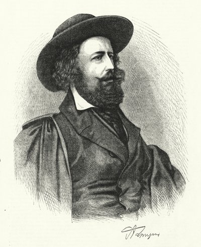 Alfred Lord Tennyson (gravering) av English School