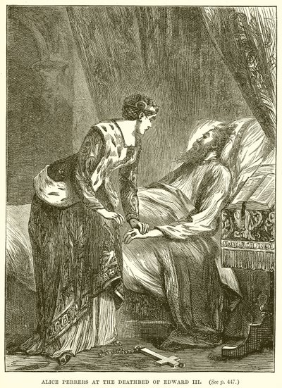 Alice Perrers ved dødsleiet til Edward III av English School