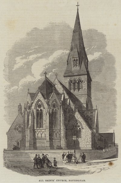 All Saints' Church, Nottingham (gravering) av English School