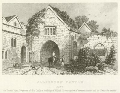 Allington Castle, Kent (gravering) av English School
