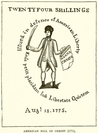 American Bill of Credit (1775) av English School
