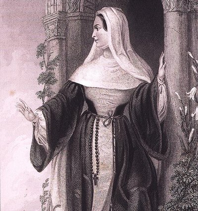 En abbedisse, ca. 1845 (gravering) av English School