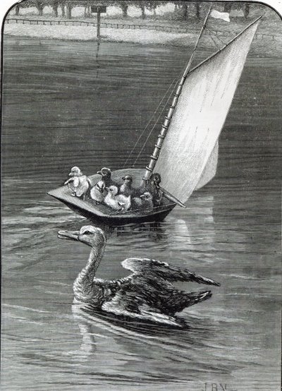 An Anxious Mother, en hendelse sett og skissert ved Round Pond, Kensington, fra 