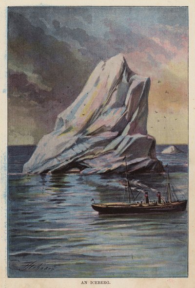 Et isfjell (fargelitografi) av English School