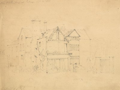 Ein altes Gebäude in Putney, London von English School