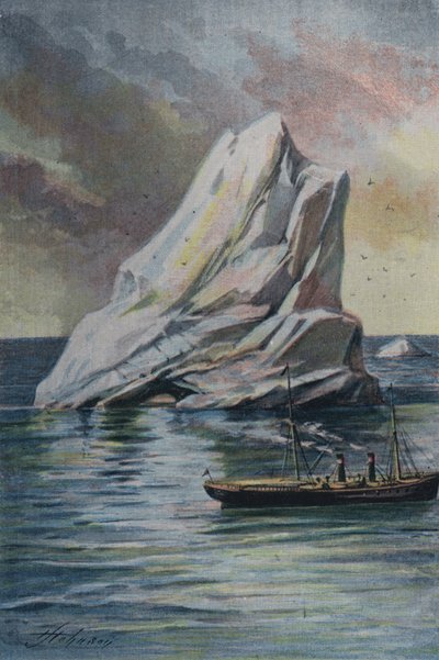 Et isfjell (fargelitografi) av English School