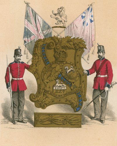 Ancient Badge of Twenty-Fifth, eller King's Own Borderers av English School