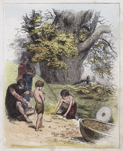 Gamle briter (farget gravering) av English School
