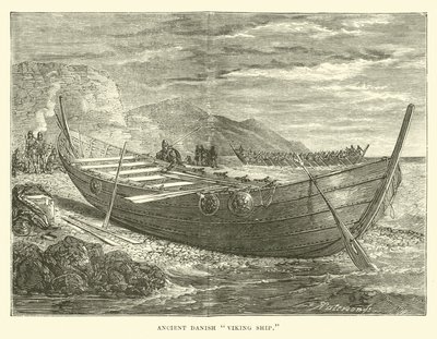 Gammelt dansk vikingskip av English School