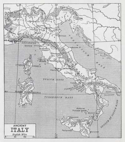 Det gamle Italia (litho) av English School