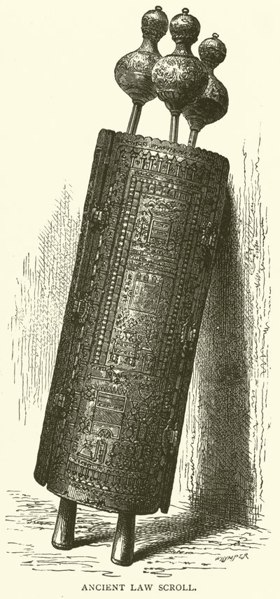 Ancient Law Scroll (gravering) av English School