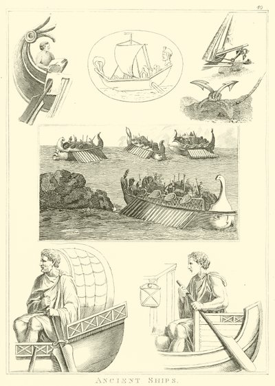 Gamle skip (gravering) av English School