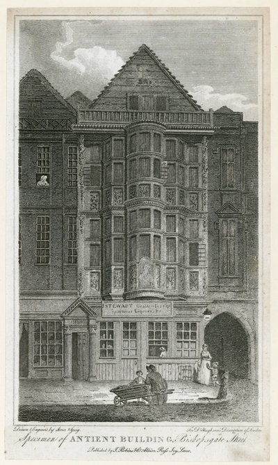 Eldgammel bygning i Bishopsgate Street av English School
