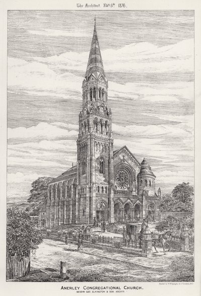 Anerley Congregational Church (gravering) av English School