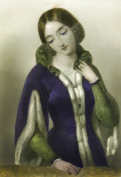 Anne of Bohemia, Queen to Richard II, printed by Henry G. Bohn, 1856  av English School