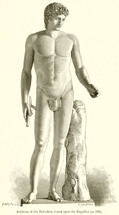 Antinous fra Belvedere, funnet på Esquiline av English School