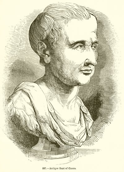 Antik byste av Cicero av English School