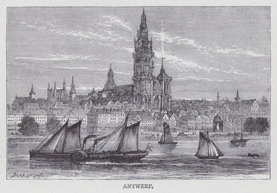 Antwerpen (gravering) av English School