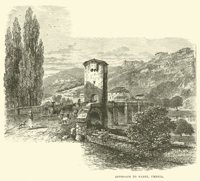 Tilnærming til Narni, Umbria av English School