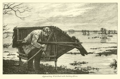 Annäherung an Wildenten mit einem Stalking-Pferd von English School