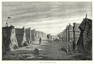 Arabisk landsby nær Port Said (gravering) av English School