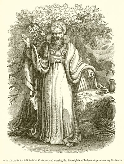 Arch Druid i sin fulle rettskostyme, og iført dommens brystplate, uttale setning av English School