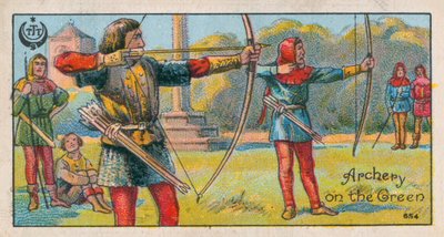 Bueskyting på greenen (chromolitho) av English School