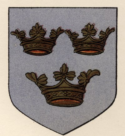 Våpen båret av Grand Lodge of All England, ca. 1725, fra The History of Freemasonry, bind II, utgitt av Thomas C. Jack, London, 1883 av English School