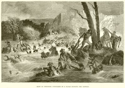 Army of Theodore innhentet av en flom som krysser Bashilo av English School