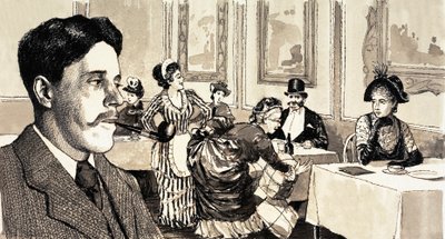 Arnold Bennett ble inspirert til å skrive The Old Wives" Tale da han observerte en stor dame på en restaurant av English School