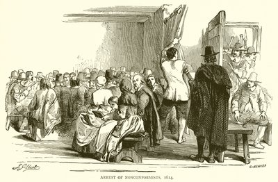 Arrestasjon av ikke-konformister, 1614 av English School