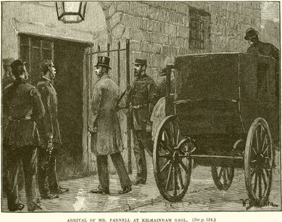 Ankomst av Mr. Parnell til Kilmainham Gaol av English School